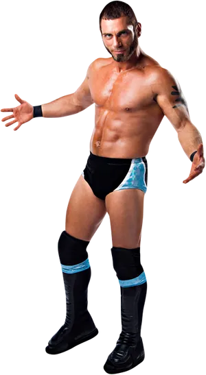 Confident Wrestler Pose_ Aries PNG Image