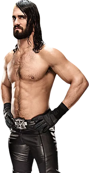 Confident Wrestler Pose PNG Image