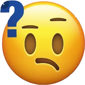 Confused Emojiwith Question Mark PNG Image