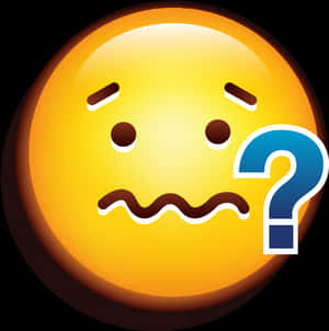 Confused Emojiwith Question Mark PNG image with transparent background