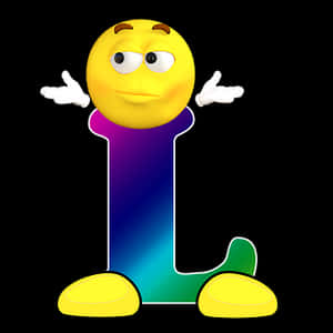 Confused Letter L Emoji PNG image with transparent background