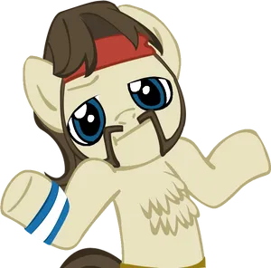 Confused Pony Shrug PNG Image