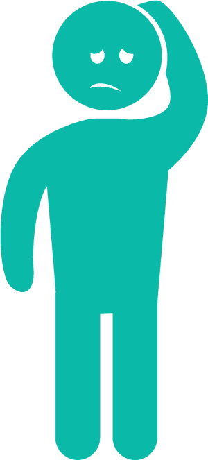 Confused Stick Figure Gesture PNG image with transparent background
