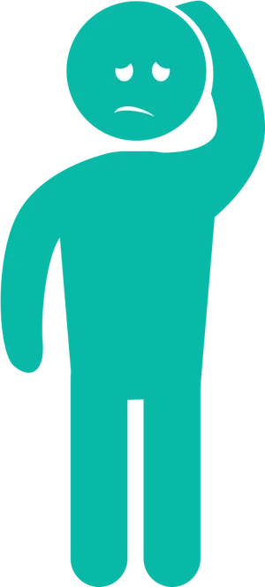 Confused Stick Figure Gesture PNG Image