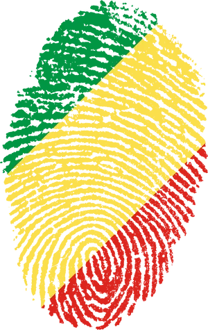 Congo Flag Fingerprint Pattern PNG Image