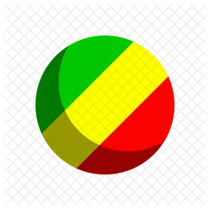 Congo Flag Graphic Ball PNG Image