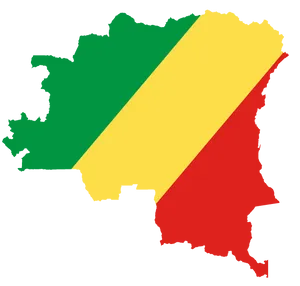 Congo Flag Map PNG Image