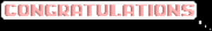 Congratulations Pixelated Text Banner PNG image with transparent background