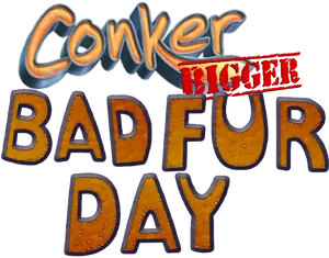 Conker Bad Fur Day Logo PNG Image