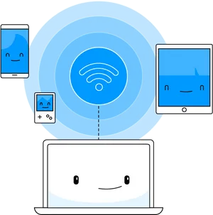 Connected Devices Wifi Illustration PNG Image