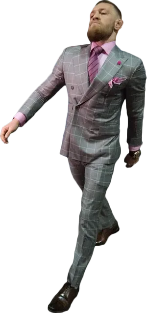 Conor Mc Gregor Stylish Suit Pose PNG Image