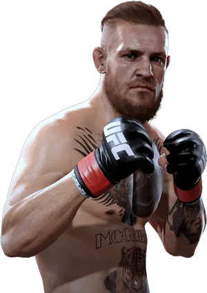 Conor Mc Gregor U F C Fighter Pose PNG Image