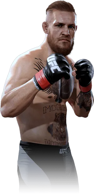 Conor Mc Gregor U F C Fighter Pose PNG Image