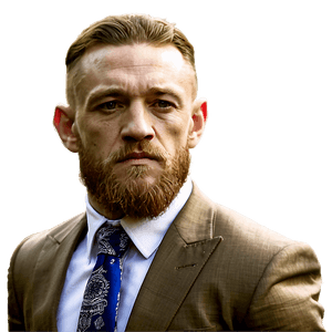 Conor McGregor Black and White PNG 06232024 PNG image with transparent background