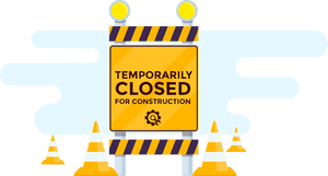 Construction Closure Notification Sign PNG