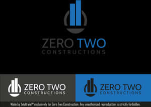 Construction Logo Design For Zero Two Constructions - Graphic Design PNG image with transparent background