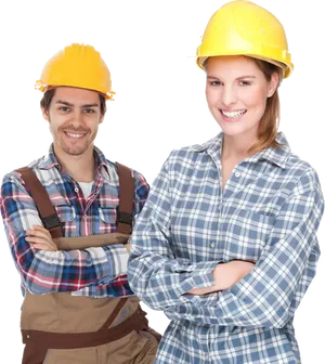 Construction Team Portrait PNG Image