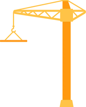 Construction Tower Crane Vector PNG Image