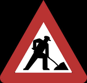 Construction Work Sign PNG image with transparent background