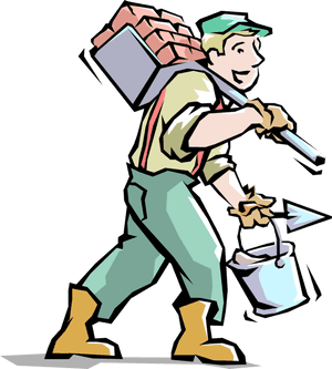 Construction Worker Cartoon PNG image with transparent background