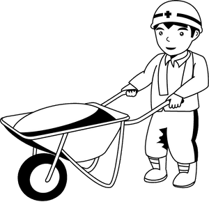 Civil Engineering Clip Art Clipart - Wheelbarrow, HD Png Download PNG