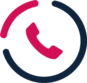 Contact Icon Red Phone Graphic PNG Image