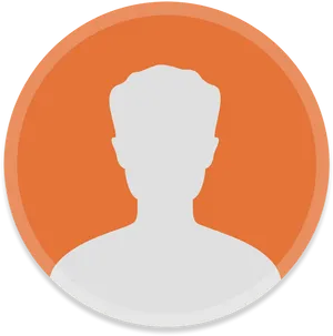 Contact Profile Icon Orange Background PNG Image