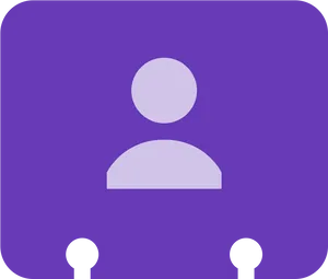 Contact Profile Icon Purple Background PNG Image