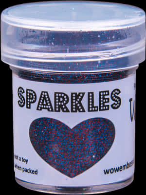 Containerof Sparkles Glitter PNG with transparent background