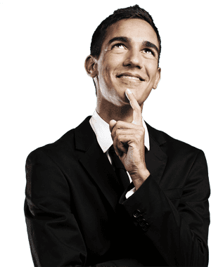 Contemplative Businessman PNG image with transparent background