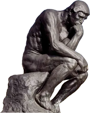 Contemplative_ Figure_ Sculpture.png PNG Image