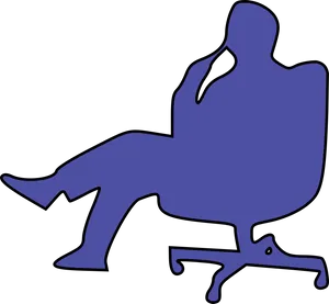 Contemplative Figurein Chair Silhouette PNG Image