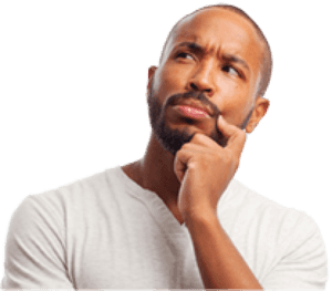 Contemplative Man Thinking PNG image with transparent background