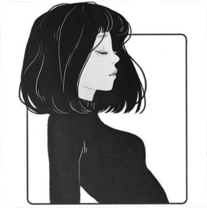 #tumblr #draw #asian #girl - Drawing A Girl With Short Hair, HD Png Download PNG image with transparent background