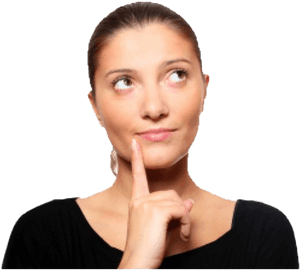 Contemplative Woman Thinking PNG image with transparent background