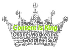 Content Is King Online Marketing Concept PNG image with transparent background