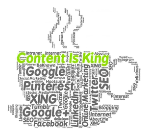 Content Is King Social Media Coffee Cup PNG Image