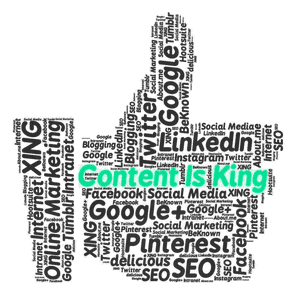 Content Is King Social Media Thumbs Up PNG image with transparent background