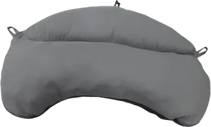 Contoured Sleeping Pillow Gray Background PNG Image