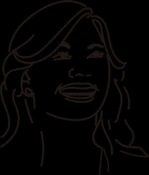 Contoured Smile Portrait PNG image with transparent background