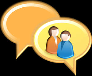 Conversation Bubble Icon PNG image with transparent background