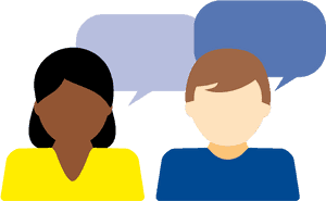 Conversation Illustration Two People Talking PNG image with transparent background