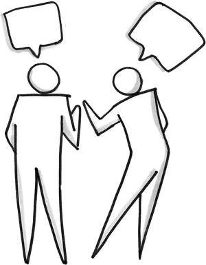 Conversation Sketch Dialogue PNG image with transparent background
