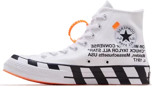 Converse Chuck Taylor Off White Side View.png PNG Image