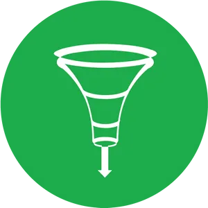 Conversion Funnel Icon Green Background PNG Image