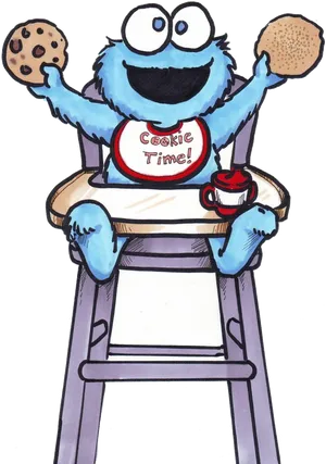 Cookie Monster Cookie Time Illustration PNG Image