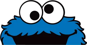 Cookie Monster Head Graphic PNG Image