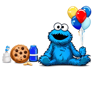 Cookie Monster Party Theme PNG uio28 PNG image with transparent background