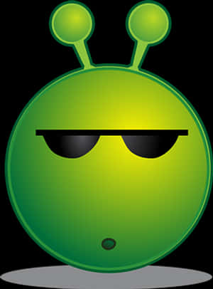 Cool Alien Graphic PNG image with transparent background