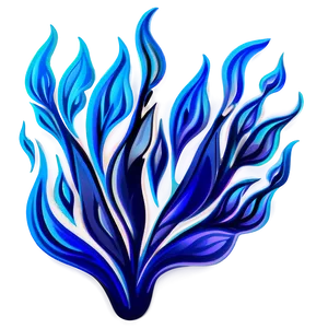 Cool Blue Flame Illustration Png 06202024 PNG Image